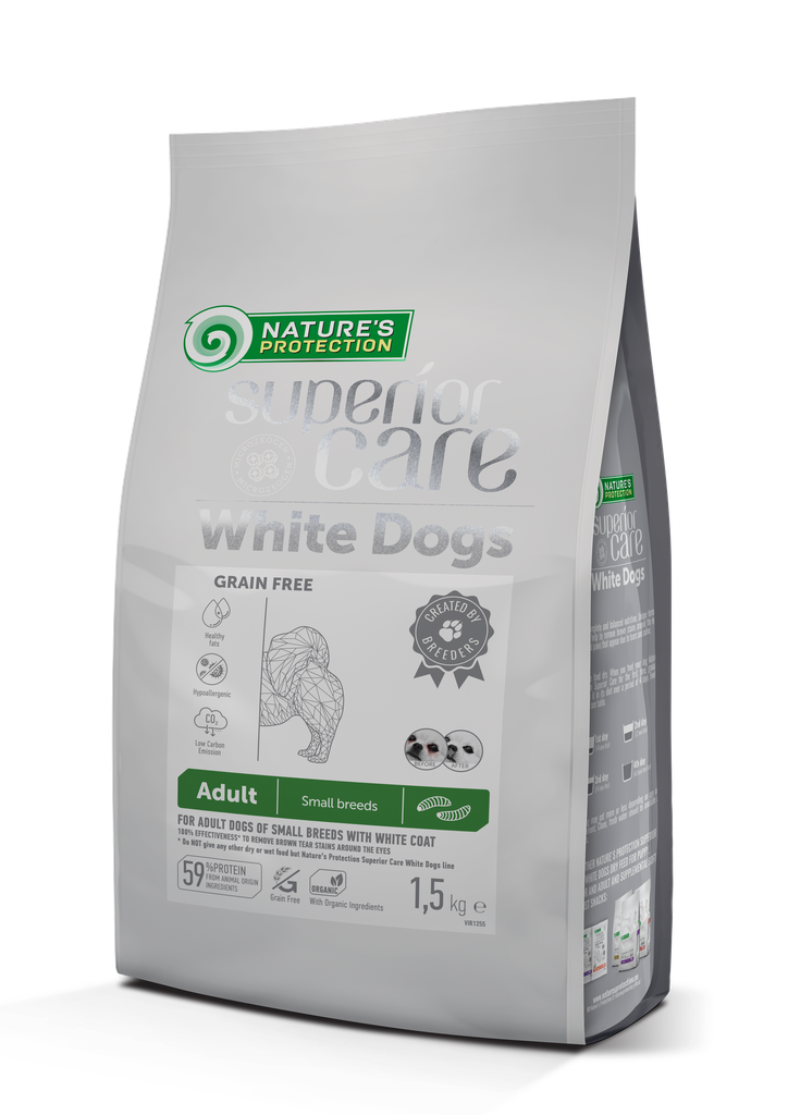 White Dogs adult small Hypo insectos 1,5kg / Nature's Protection