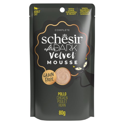 Schesir Cat Dark Sobre Mousse pollo 80gr.