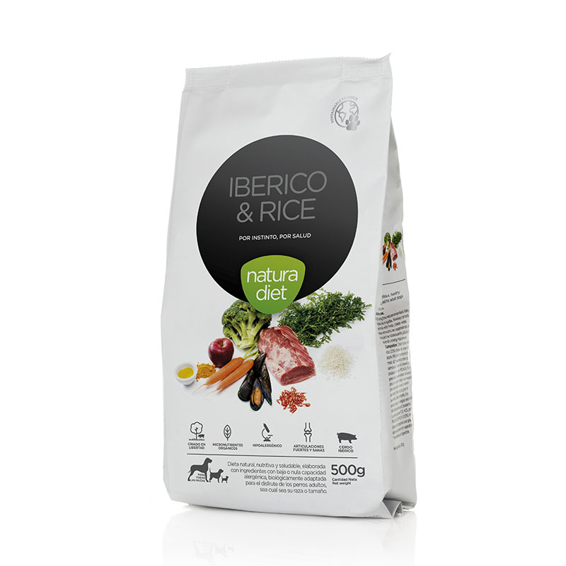 Natura Diet Pienso de Ibérico y Arroz para Perros