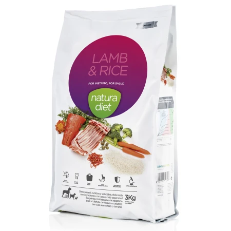 Natura Diet Pienso de Cordero y Arroz para Perros