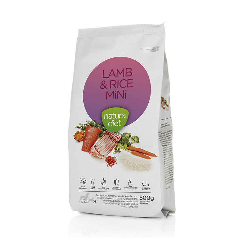 Natura Diet Pienso de Cordero y Arroz para Perros Mini