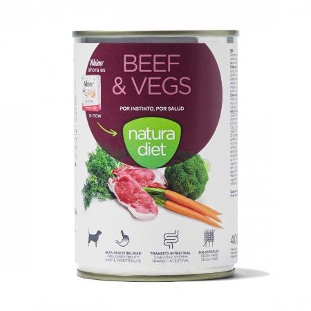 Can of beef and vegetable pate 400g / Natura Diet