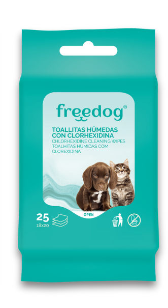 Toallitas húmedas de Clorhexidina / Freedog