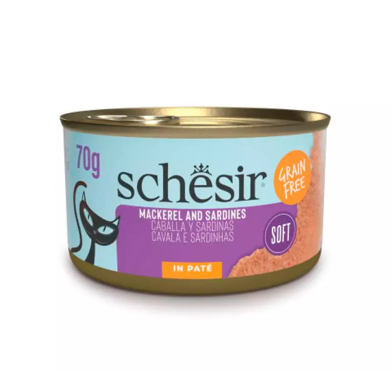 Schesir cat grill lata pate caballa y sardina