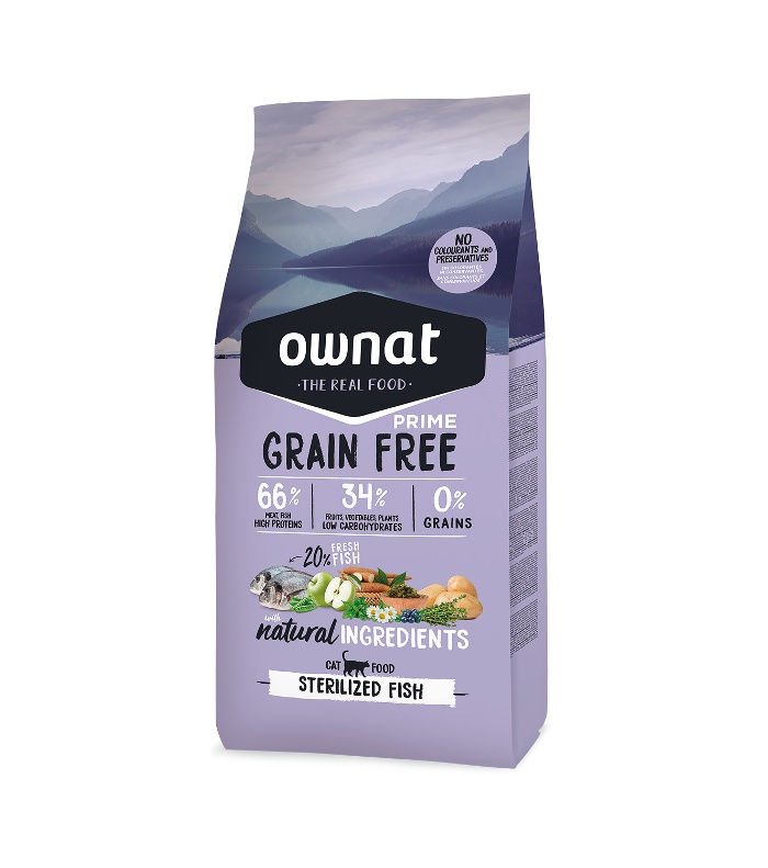 Ownat Grain free prime sterilized gato fish