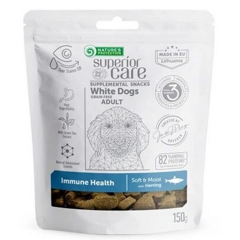 Nature's Protection White dog Adult Immunity Support Arenque 150g