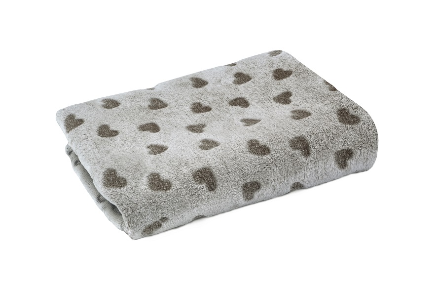 Nayeco Manta Corazones Marron 100x70cm