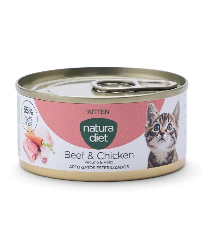 Natura Diet Vacuno y Pollo Gatito/Kitten 85gr