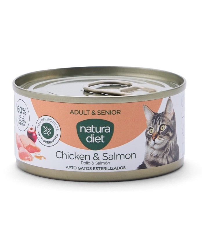 Natura Diet Pollo y Salmón Gato Adulto/Senior 85gr