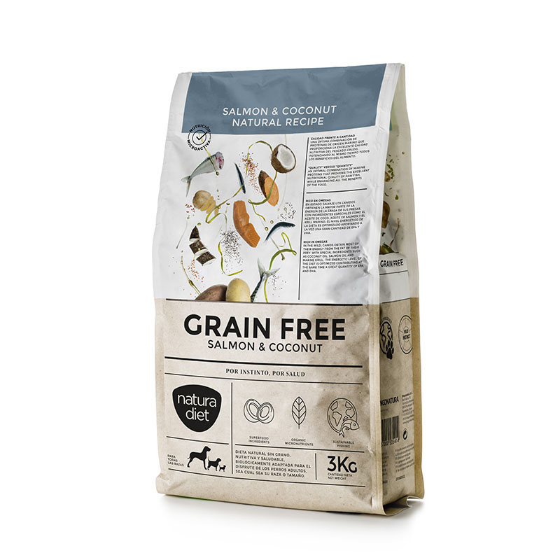 Natura Diet Pienso de Salmón y Coco Grain Free para Perros