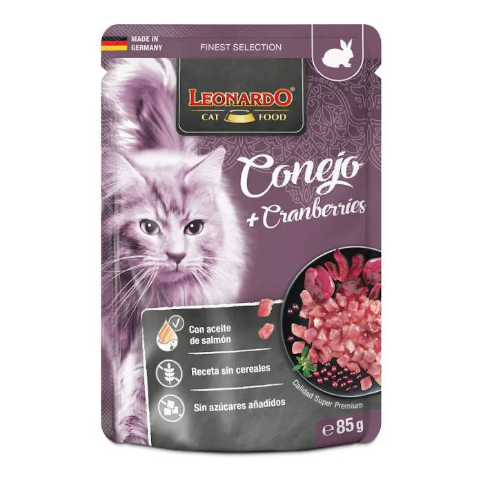 Leonardo menú de conejo y arándano rojo 85gr