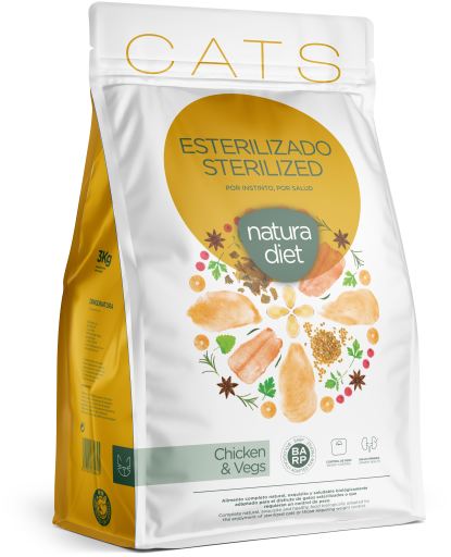 Natura Diet Pienso de Pollo para Gatos Esterilizados