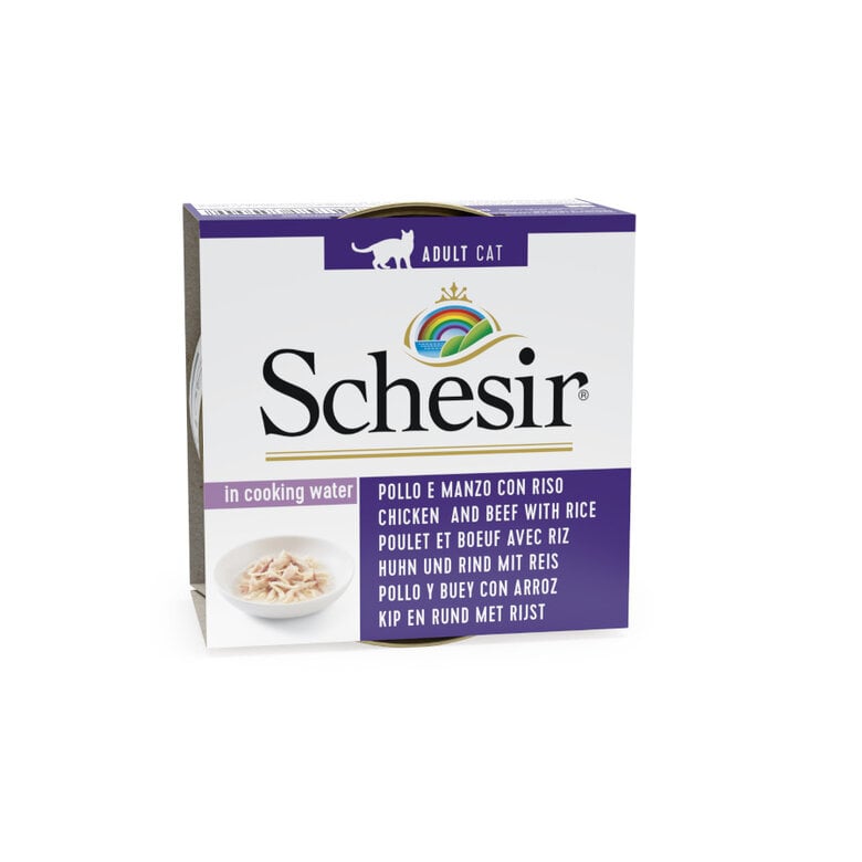 Schesir gato pollo y buey 85gr.