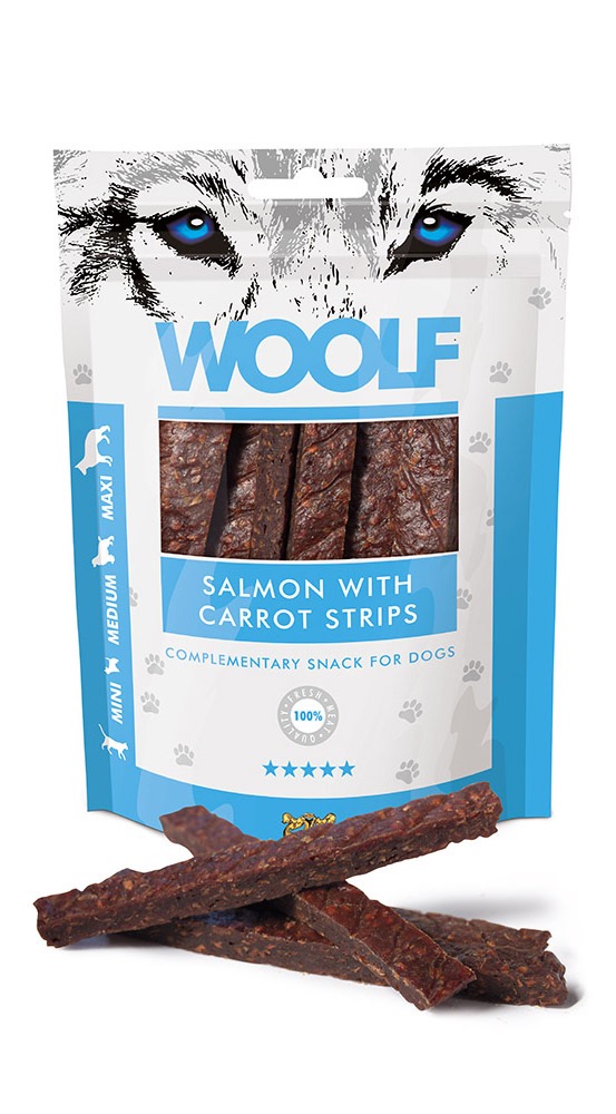 Woolf salmón carrot strips