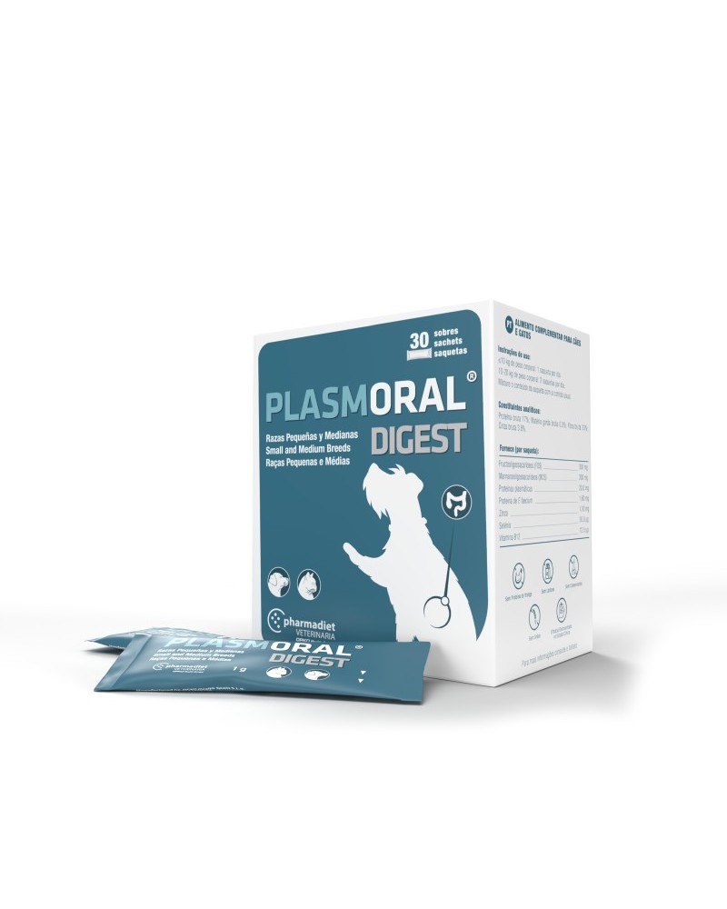 Plasmoral Digest razas peq. med y gatos 30 sobres / Pharmadiet