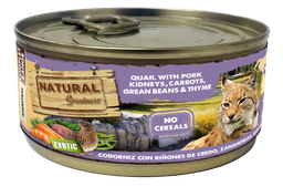 Natural Greatness can for cats, quail and pork, 170 grams