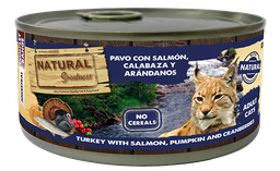Natural Greatness Pavo con Salmon, Calabaza y Arándanos para Gatos 185g