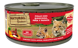 Natural Greatness Pollo con Manzana, Piña y Papaya para Gatos Adultos y Gatito 185g